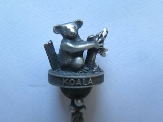 Koala Australia Pewter Spoon Made In England With Wattle On Stem
