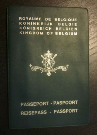Rare Passport Kingdom Of Belgium (delivered In Egypt) 1986 Many Visas