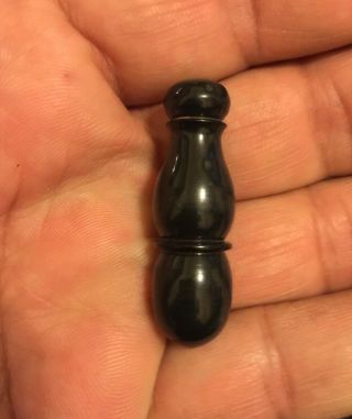 Vintage Bakelite Imam Rosary Black Color 41mm Length 11.  5mm Diameter