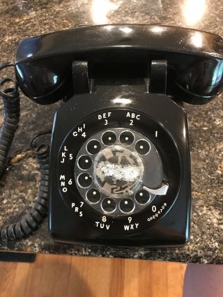 Vintage Itt Rotary Dial Bell Telephone Brown Old Retro Desk Phone Model 500