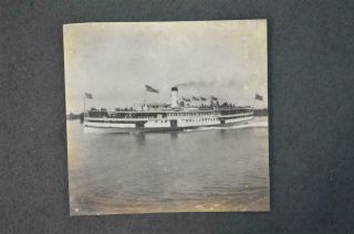 Vintage Photo City Of Toledo Great Lakes Sidewheel Steamer Ferry Boat 961003