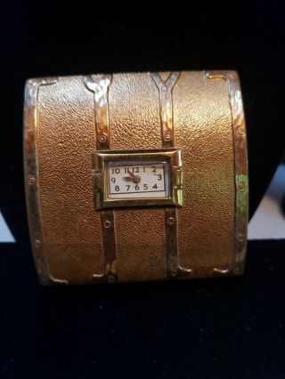 Vintage Ladies Compact With Watch / Clock