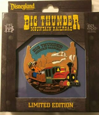 Disney D23 Expo 2019 40th Big Thunder Mountain Railroad Jumbo Le 500 Pin In Hand