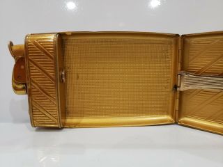 VINTAGE Evans Art Deco Cigarette Case & Lighter Gold Tone / USA Made 6