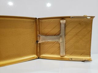 VINTAGE Evans Art Deco Cigarette Case & Lighter Gold Tone / USA Made 7