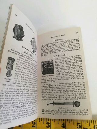 OLD CROSLEY BOOKLET TITLED SIMPLICITY OF RADIO,  THE BLUE BOOK OF RADIO 5