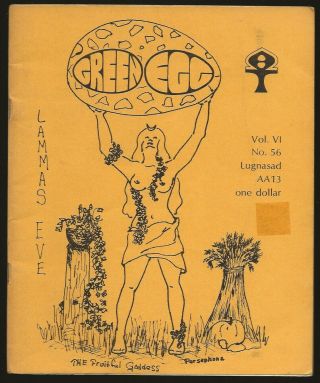 Green Egg 56 (lugnasad 1973) Church Of All Worlds,  Neo - Paganism,  Tim Zell Ed.