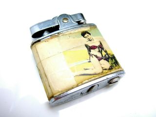 Vintage Continental Lighter Pinup Girl Bathing Beauties