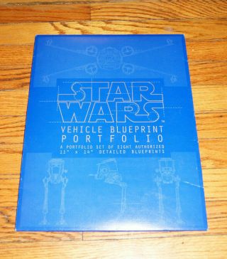 1994 Star Wars Vehicle Blueprint Portfolio Complete Set Of 8 11 X 14 " Lucas Film