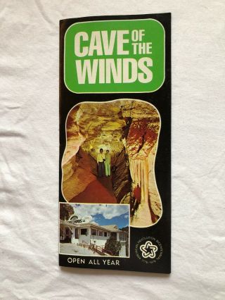 1970s Manitou Springs Colorado Cave Of The Winds Advertising Travel Brochure