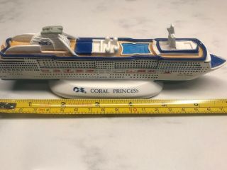 Coral Princess Cruise Ship Model Souvenir 7 Inches Long Boat/model