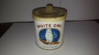 WHITE OWL INVINCIBLES CIGAR TOBACCO TIN WITH PLASTIC LID 3