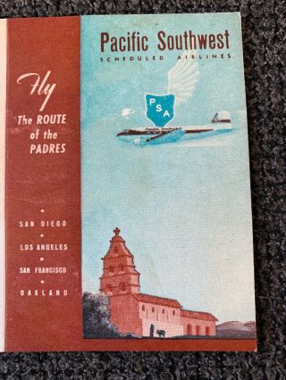Psa Timetable / Schedule - March 3,  1952