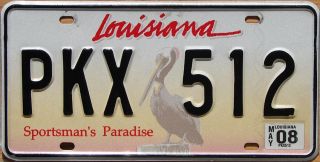 Louisiana Pelican Real Authentic License Plate Auto Number Car Auto Tag La
