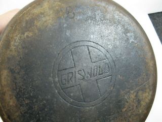 Vintage GRISWOLD ERIE 8 Cast Iron 811A Pot Kettle Slanted Logo 8