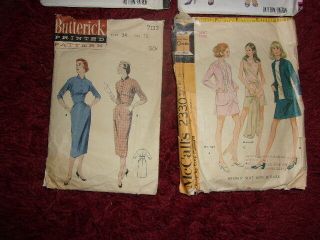 Vintage Ladies Sewing Patterns size 16 [ 12 in all ] 5 uncut [ ] 7