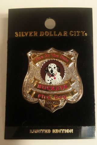 Silver Dollar City Trading Pin " Buckets The Fire Dog "