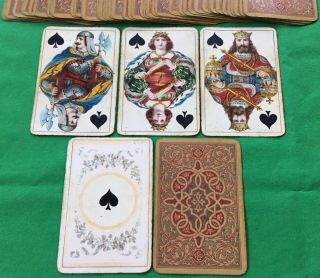 Old Antique 18th Century Dondorf Non Standard Playing Cards Spielkarten Cartes