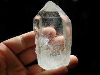 A Larger Natural Translucent Lemurian Quartz Crystal From Brazil 227gr E