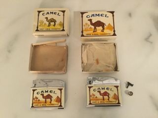 Vintage Camel Lighters Made In Japan (Unfired) 1 modern,  1 crown 2