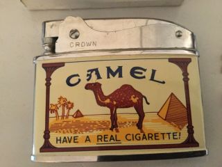 Vintage Camel Lighters Made In Japan (Unfired) 1 modern,  1 crown 4