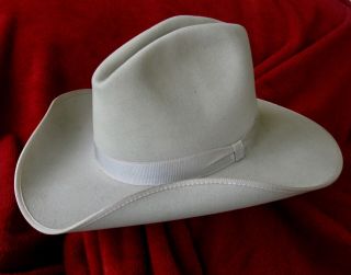 Custom Made Gus Cowboy Western Hat 10x Silver 7 1/4 L