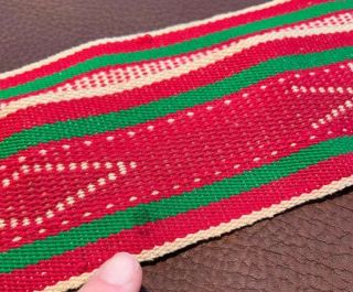 Vintage 1960’s Native American Navajo Hand Woven Wool Ceremonial Sash Belt 6