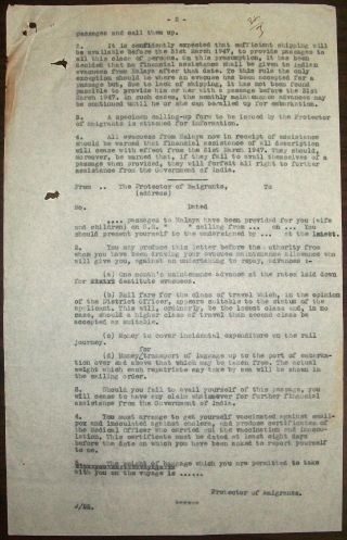 India 1945 documents about the return of War Evacuees to Malaya 4