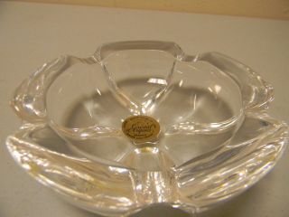 Cristal D’arques Lead Crystal Ashtray/trinket Dish Vintage France 1980s Elegant