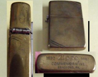 Zippo Cigarette Lighter 50 Anniversary / Commemorative Brass