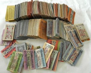 Bus Tickets: London Transport " Numerical " Bus Tickets,  In The 1950 