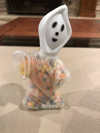 Vintage E Rosen Plastic Candy Container " Ghost Head Halloween Figure "