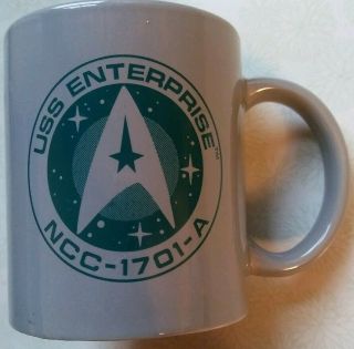Star Trek Uss Enterprise Ncc 1701 - A Coffee Cup/mug 1993 Vintage Blue