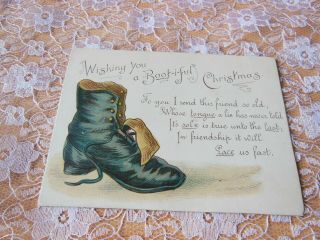 Victorian Christmas Card/boot Pun