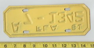 1961 FLORIDA MOTORCYCLE LICENSE PLATE 7 1342 2
