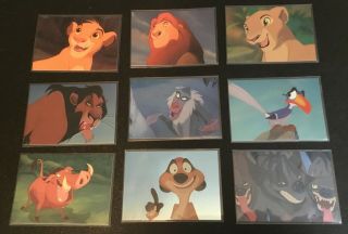 Disney Lion King Skybox Series 1 Complete 9 Chase Card Set Embossed Foil Insert