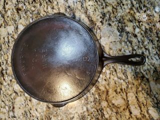 Vintage Cast Iron Pan Favorite Piqua Ware 8 Skillet With Heat Ring
