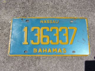 Bahamas Nassau License Plate 136337