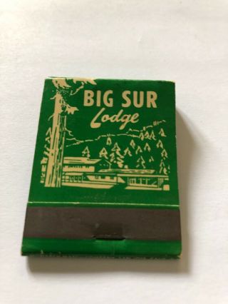 Vintage Full Matchbook Big Sur Lodge Carmel - San Simeon Highway 1