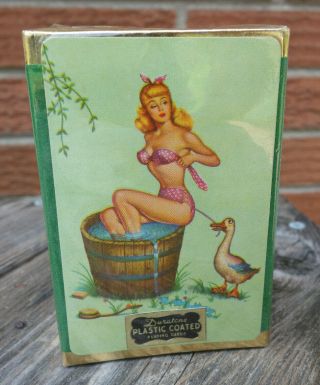 Vintage Pin - Up Nos Duratone Deck Playing Cards American Girl Series
