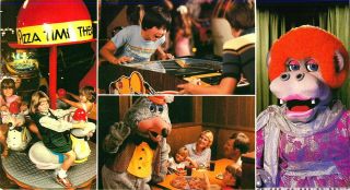 Chuck E Cheese,  Milpitas,  California,  1981 Oversize Advertising Postcard