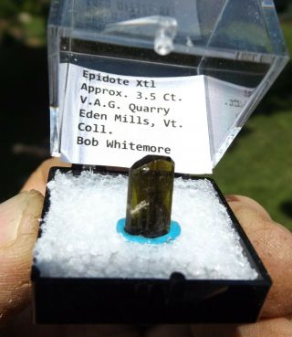 3.  5 Ct Epidote Crystal Coll.  By Robert Whitmore 1990 