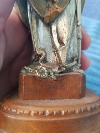 Goldscheider figurine Italian/religious/handcrafted wood/vintage 5