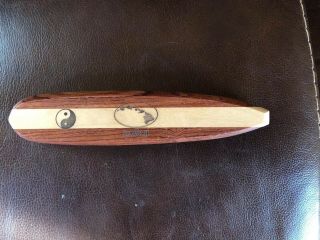 Vintage Wooden Surfboard Pen Holder With Pen Hawaii