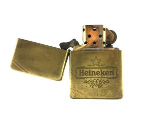 Rare Metal Heineken Beer Collectible Zippo Lighter
