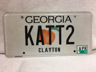 Georgia Vanity License Plate “katt 2”