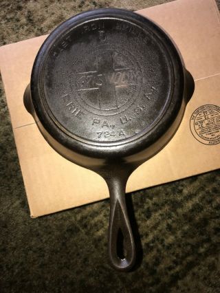 Vintage 1930 Griswold 5 Cast Iron Skillet With Large Logo And Heat Ring