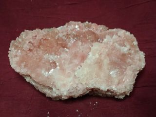 2 lb piece of Pink halite crystals,  salt mineral.  Searles Lake Ca.  H1905312 2