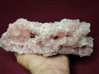 2 lb piece of Pink halite crystals,  salt mineral.  Searles Lake Ca.  H1905312 3