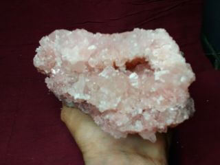 2 lb piece of Pink halite crystals,  salt mineral.  Searles Lake Ca.  H1905312 4